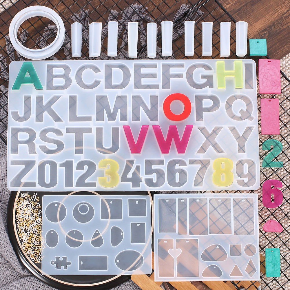 214Pcs Letter Resin Molds