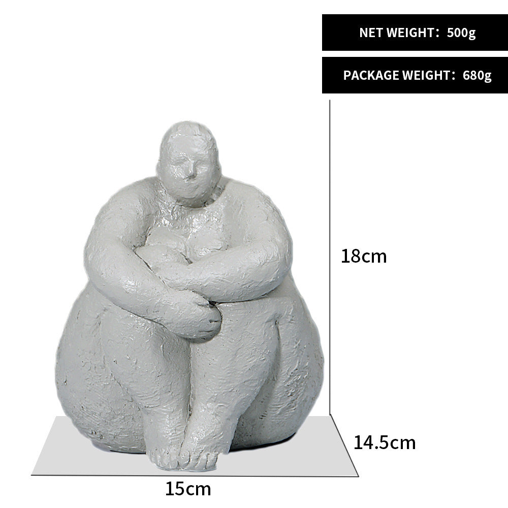 Abstract Art Fat Woman Ornament Resin Craft