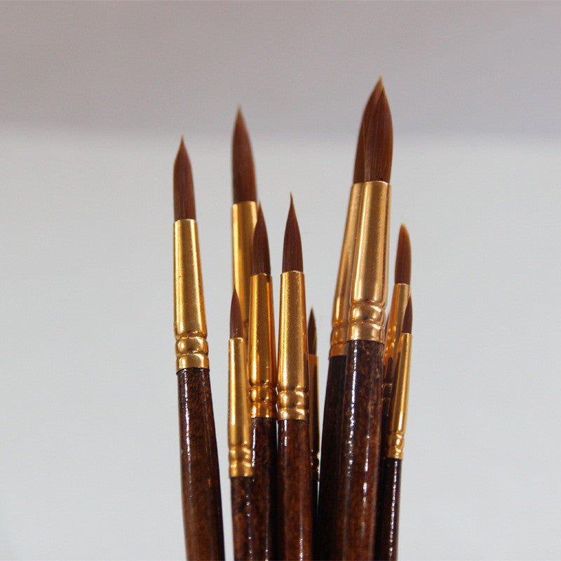 12 Pcs Set Nylon Hair Watercolor