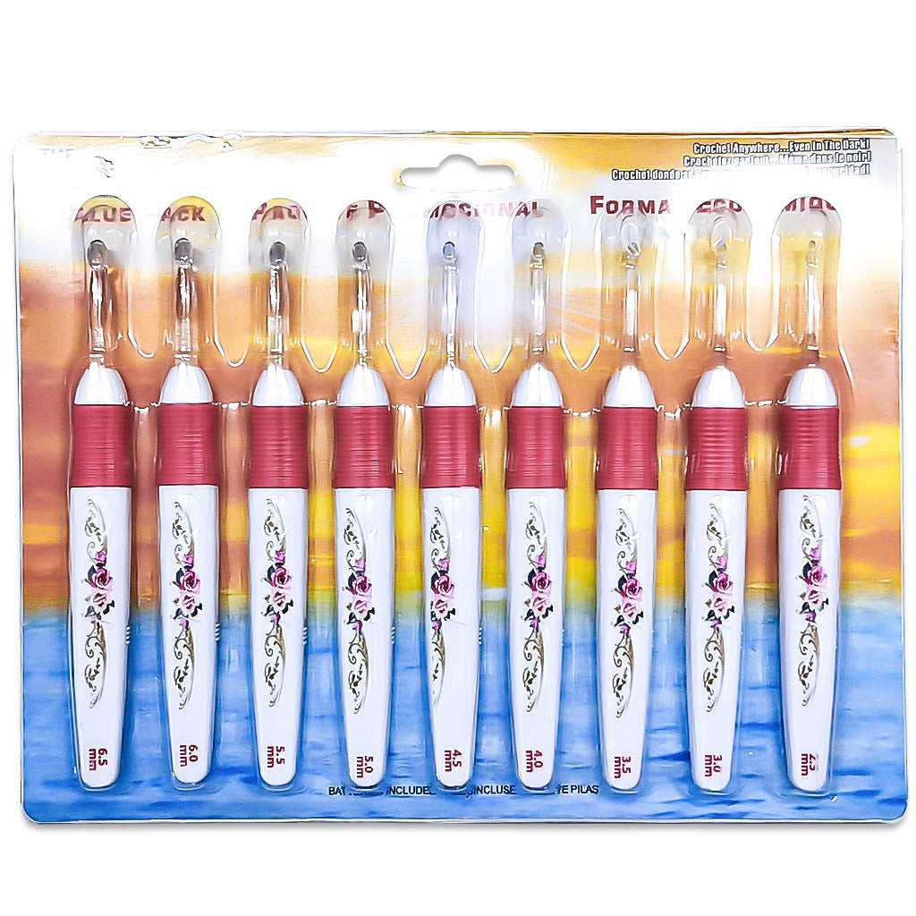 A set of 9 blister packs crochet hooks