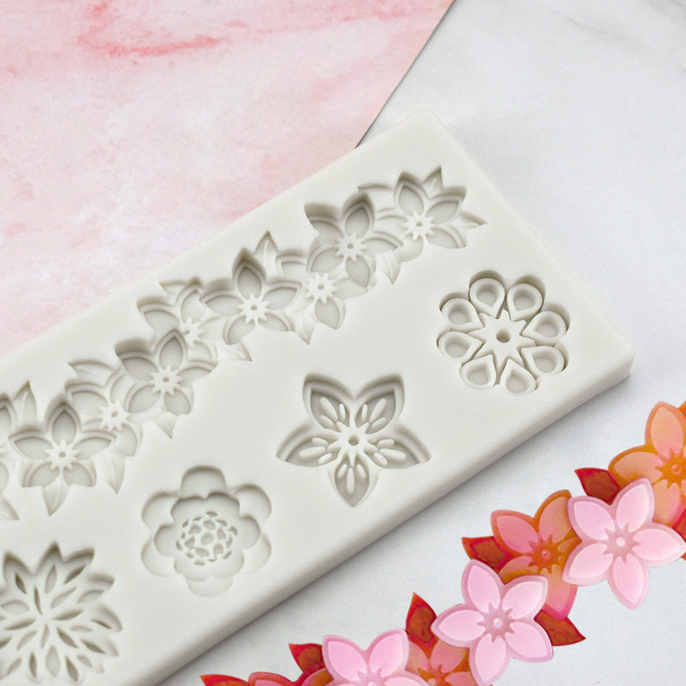 Silicone Mold For Small Flower Fondant Cake