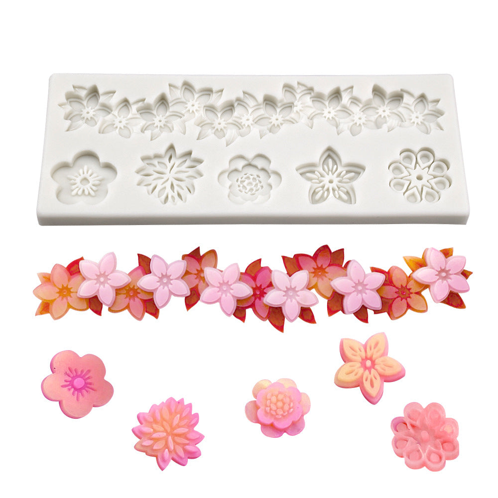 Silicone Mold For Small Flower Fondant Cake