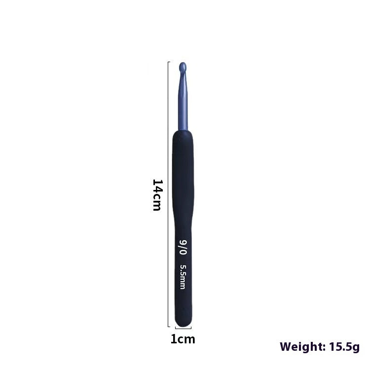 Blue Soft Handle Crochet Hook Set