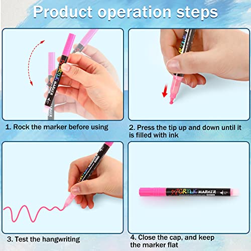 Acrylic Paint Pens, 60 Colors Acrylic Paint Pens Premium Extra Fine Tip Acrylic Paint Pens For Rock Painting Ceramic Surfaces Wood Stone Glass-Ban On Selling On Amazon