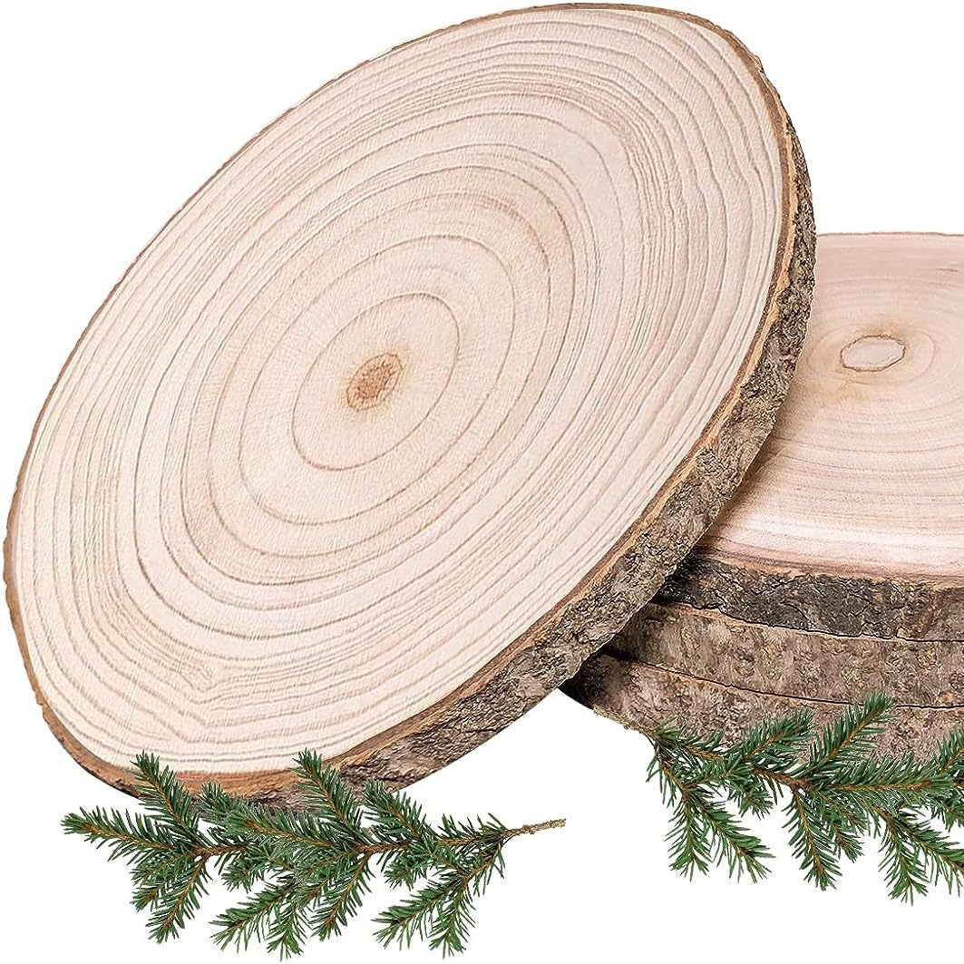 Paulownia Round Diy Hand Painting Material Handmade Raw Wood Sheet