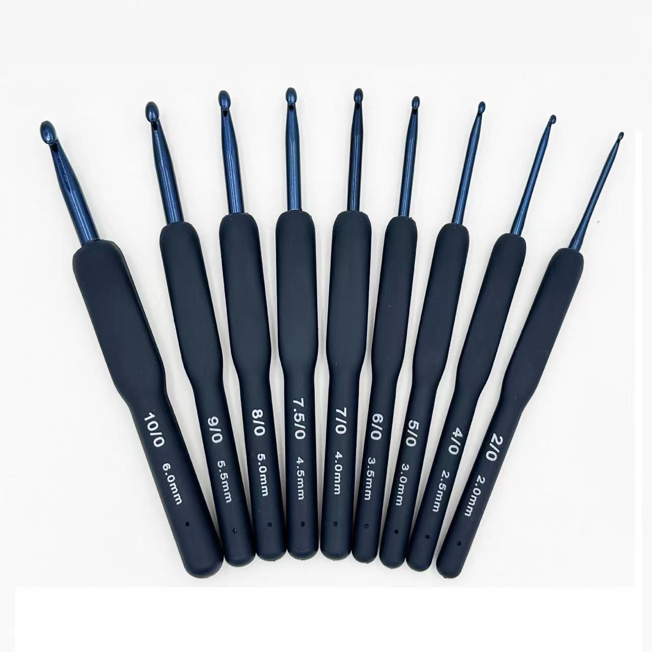 Blue Soft Handle Crochet Hook Set