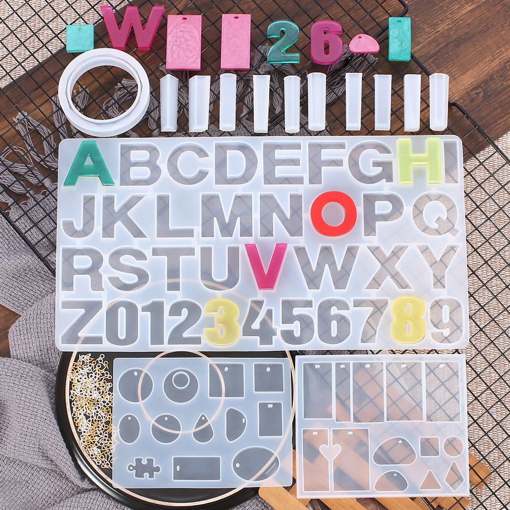 214Pcs Letter Resin Molds