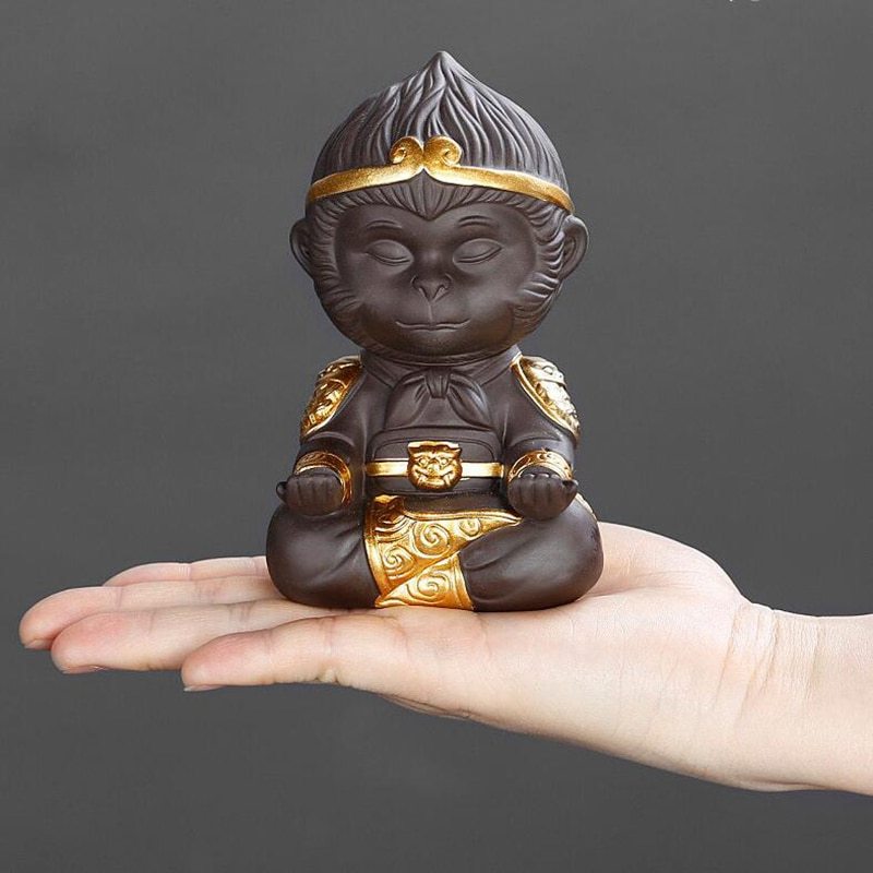Chinese Purple Clay Kung Fu Sculptures