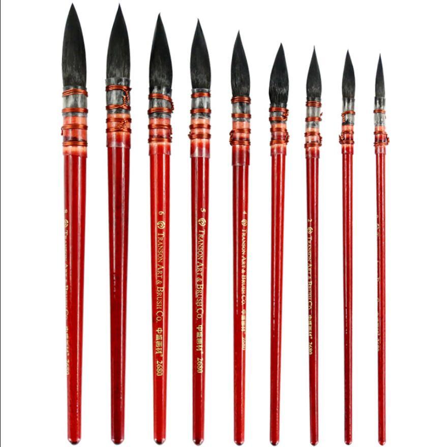 Squirrel Hair Pointed Watercolor Acrylic Brush