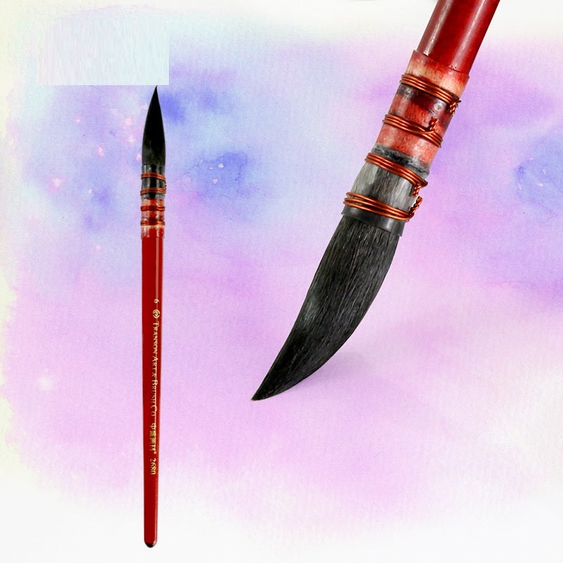 Squirrel Hair Pointed Watercolor Acrylic Brush