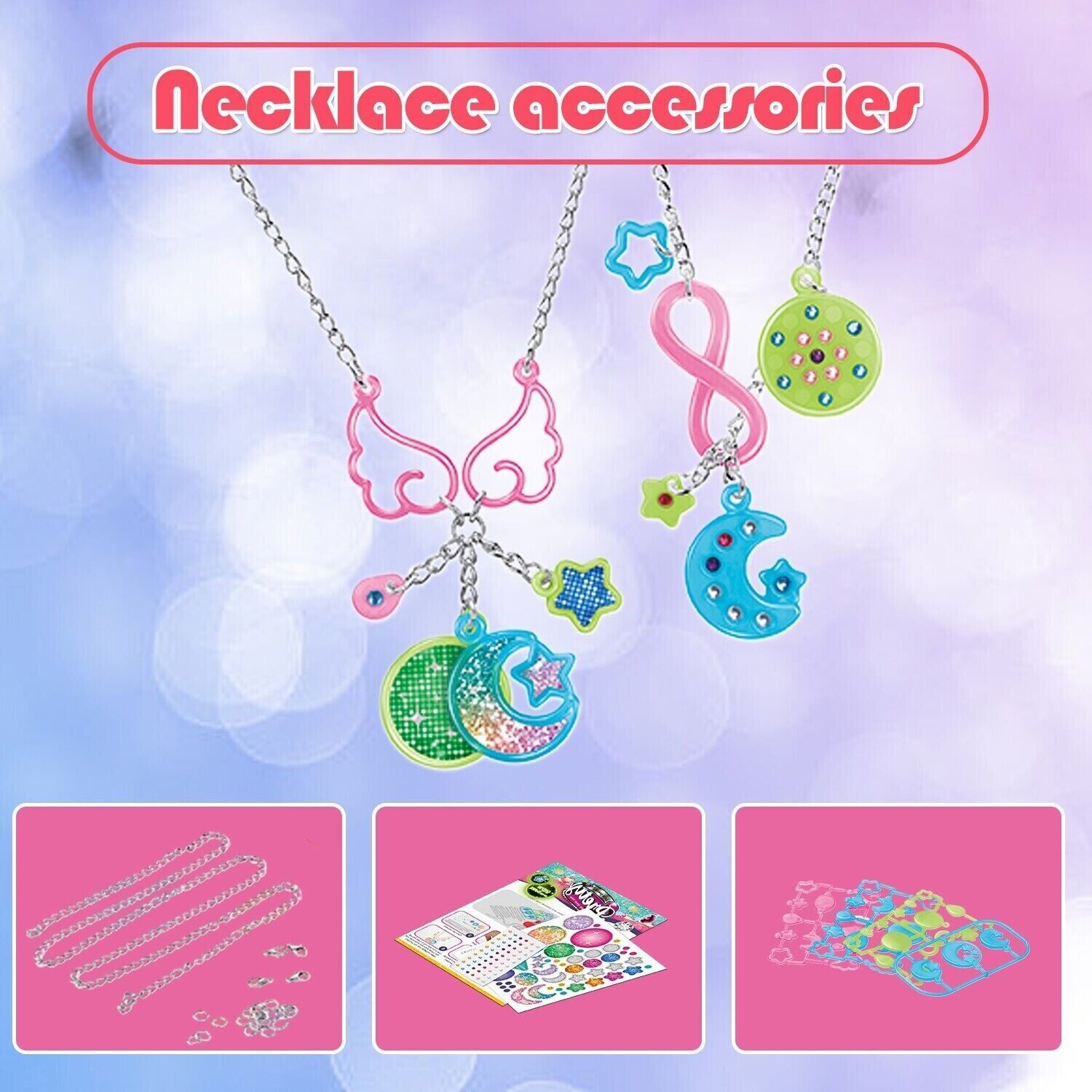 DIY Craft Kit, Jewelry Design, Necklace, Bead Toy, Kids Toy, Girl