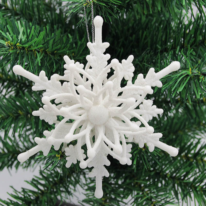 Christmas Ornaments 3D Ice White Snowflakes