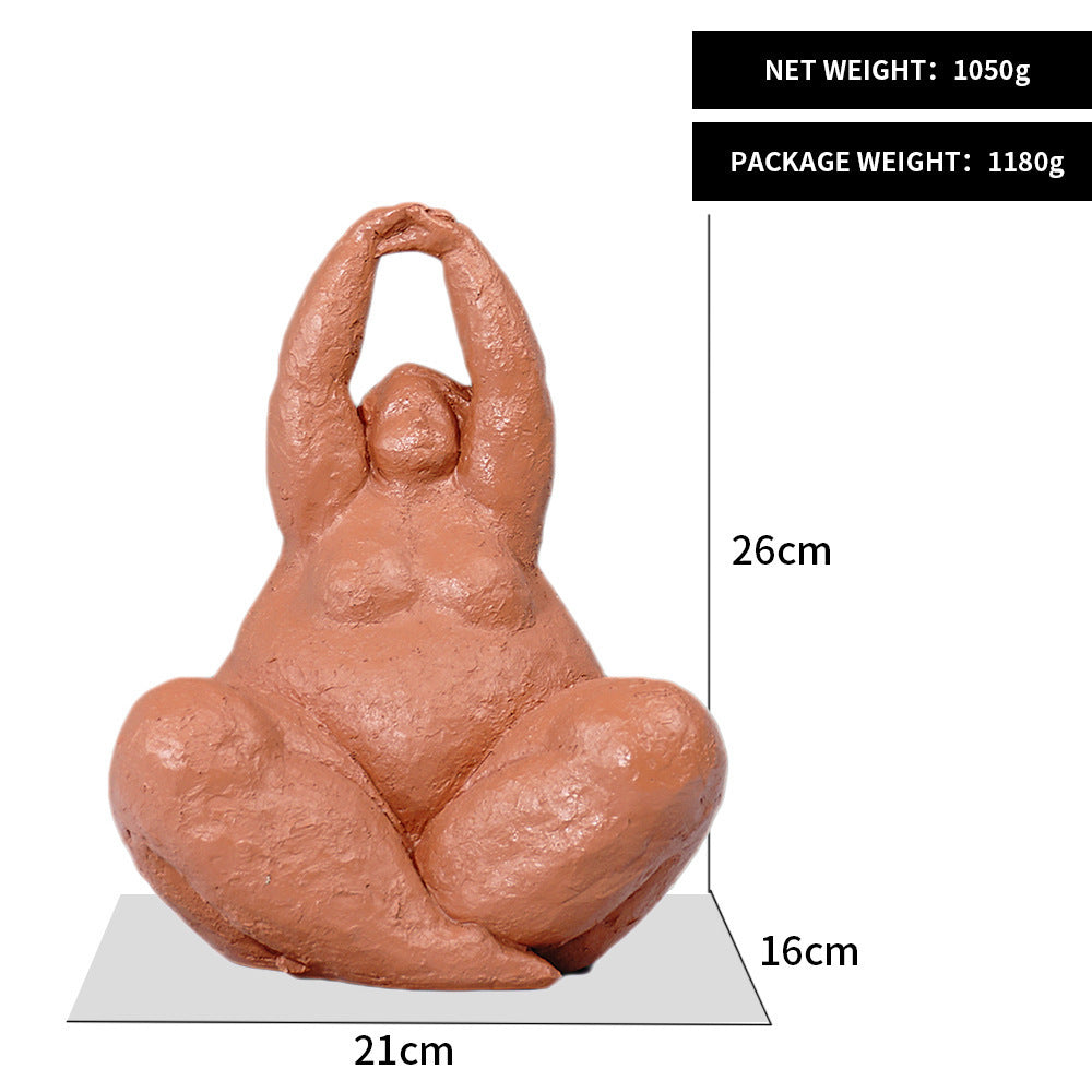 Abstract Art Fat Woman Ornament Resin Craft