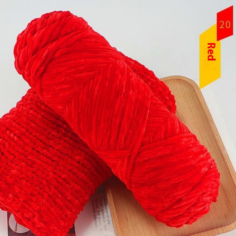 Chenille Gold Velvet Thick Knitting Wool Yarn Ball Scarf Sweater Doll Woven Material Kit