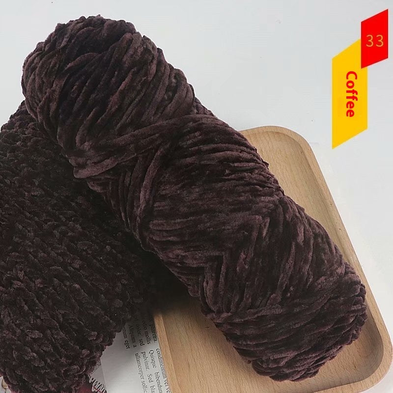 Chenille Gold Velvet Thick Knitting Wool Yarn Ball Scarf Sweater Doll Woven Material Kit