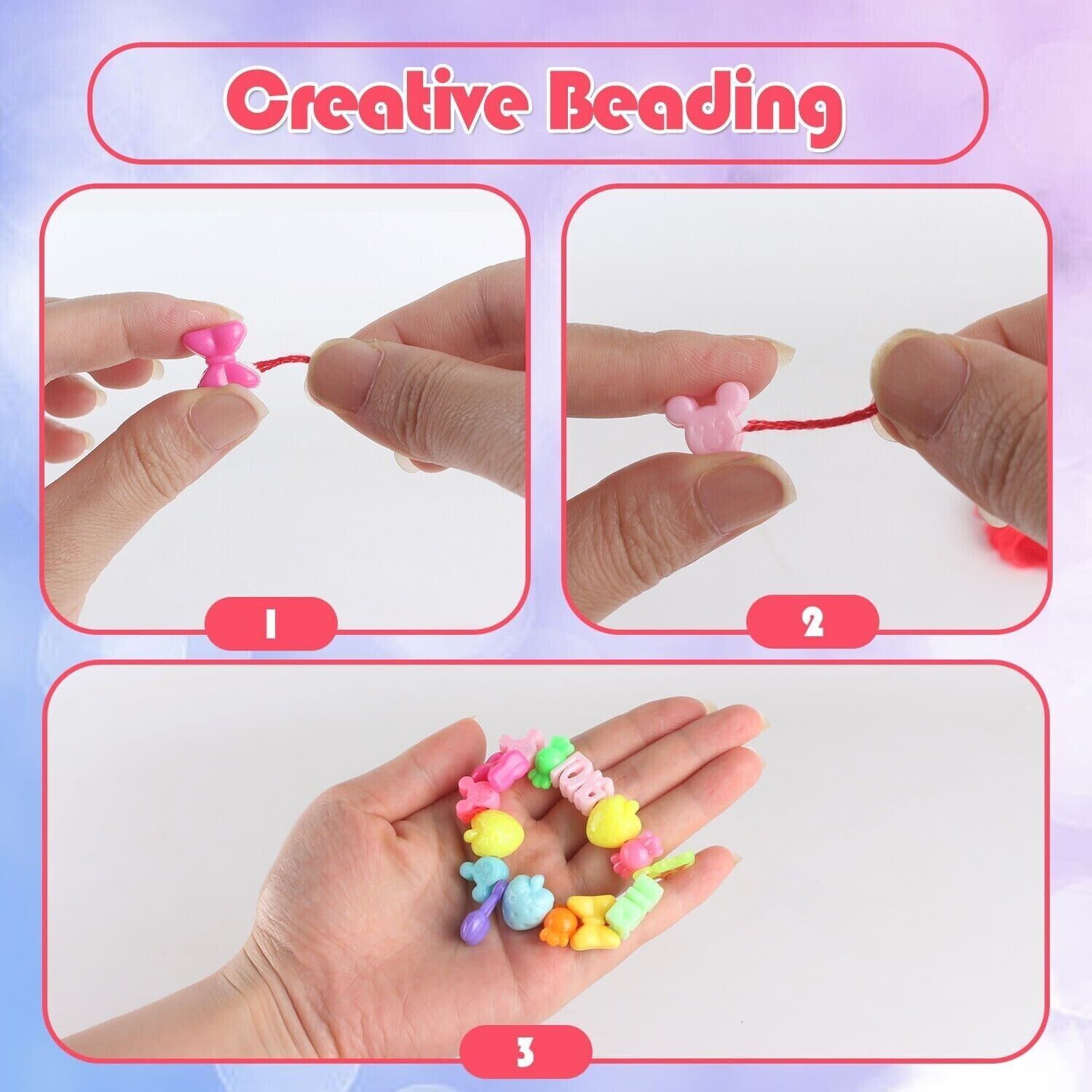 DIY Craft Kit, Jewelry Design, Necklace, Bead Toy, Kids Toy, Girl