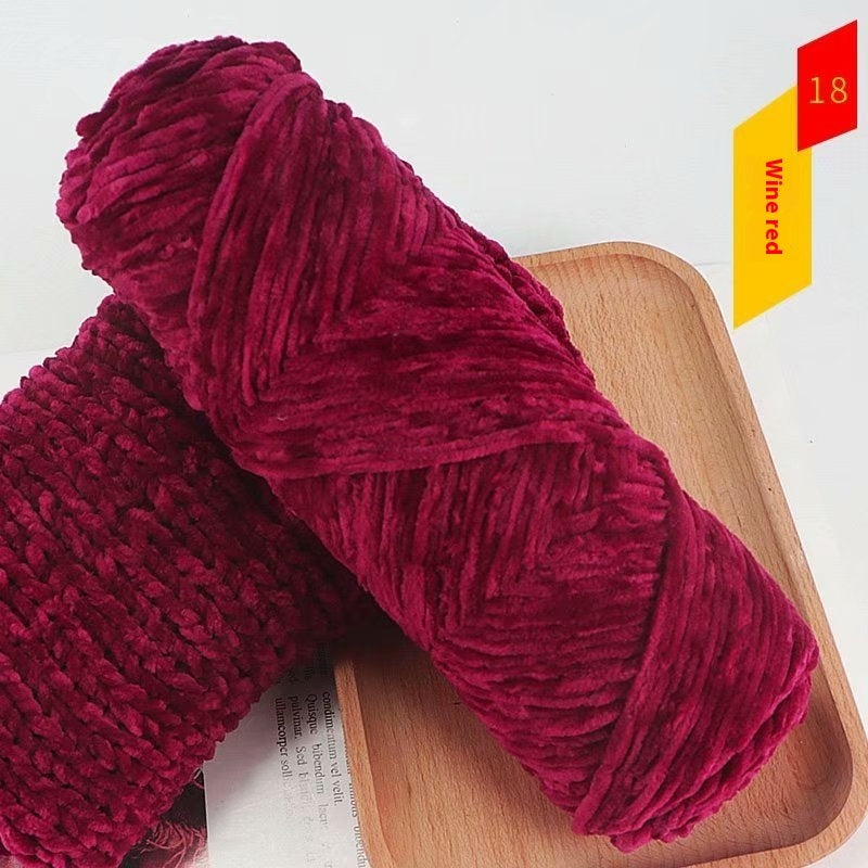 Chenille Gold Velvet Thick Knitting Wool Yarn Ball Scarf Sweater Doll Woven Material Kit