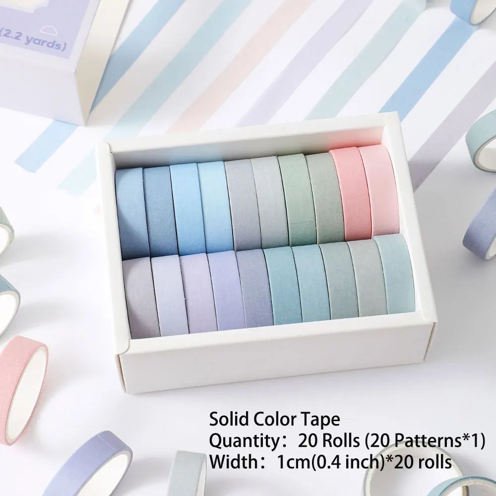 20 roll tape set with simple thin masking tape