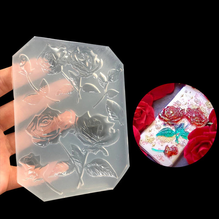 Flower Epoxy UV Glue Clay Silicone Mold