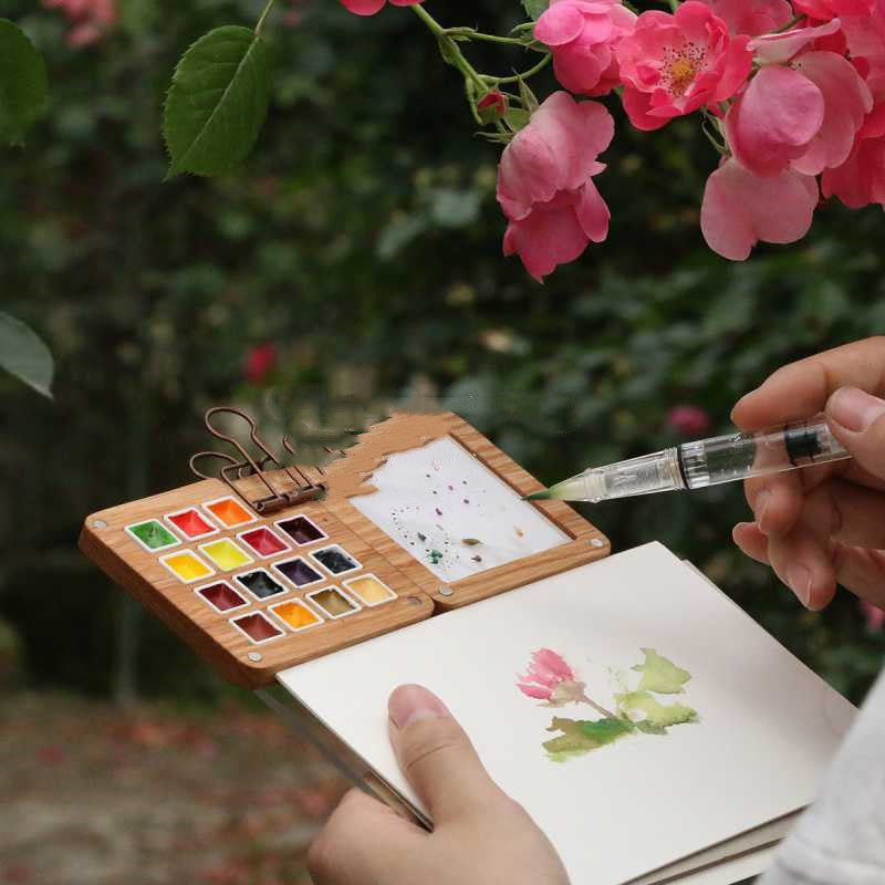 Wind Watercolor Travel Portable Mini Paint Box