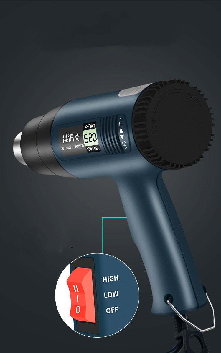 Handheld two-speed thermostat hot air gun
