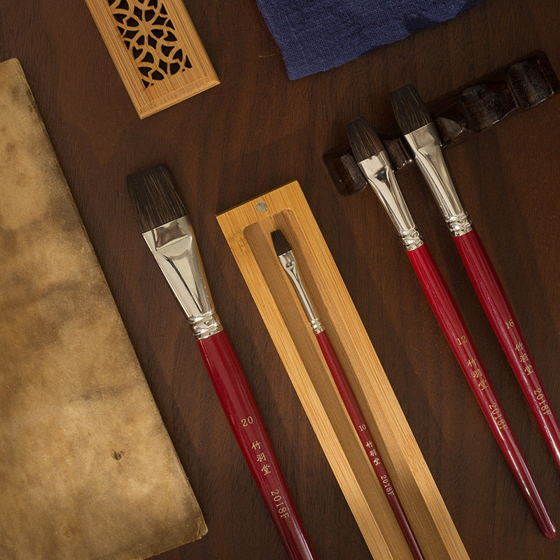 Squirrel Fur Flat Head Watercolor Brush