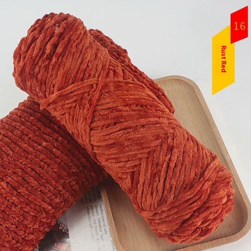 Chenille Gold Velvet Thick Knitting Wool Yarn Ball Scarf Sweater Doll Woven Material Kit