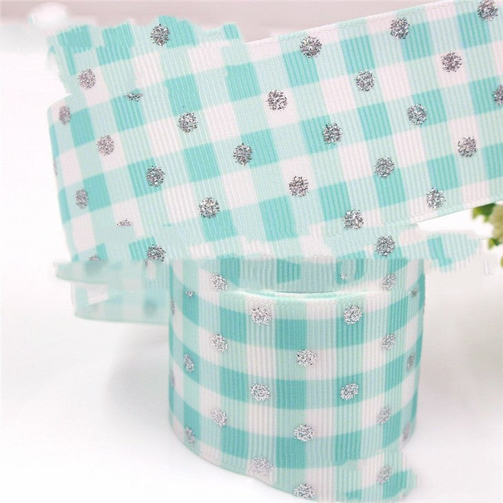 25mm Plaid Laser Silver Thermal Ribbon