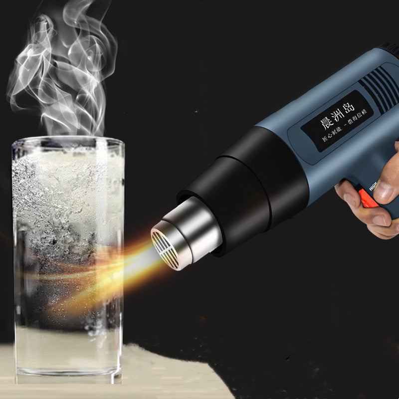 Handheld two-speed thermostat hot air gun