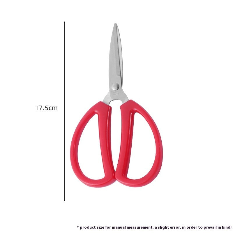 Red Household Scissors Stainless Steel Office Scissors Family Scissors Tailor Cut