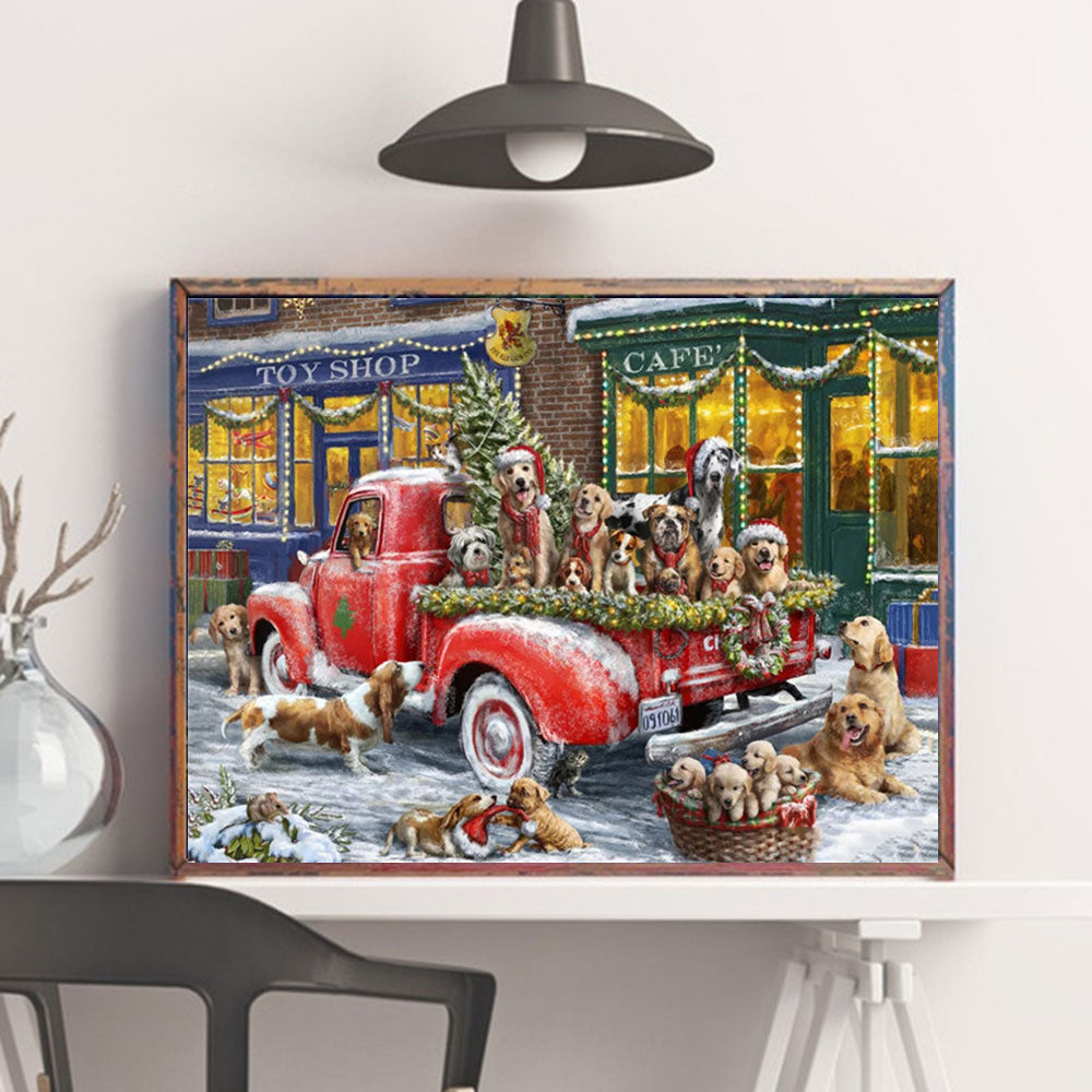 Diamond Painting Christmas Dog Animal Mosaic Crafts Wall Art