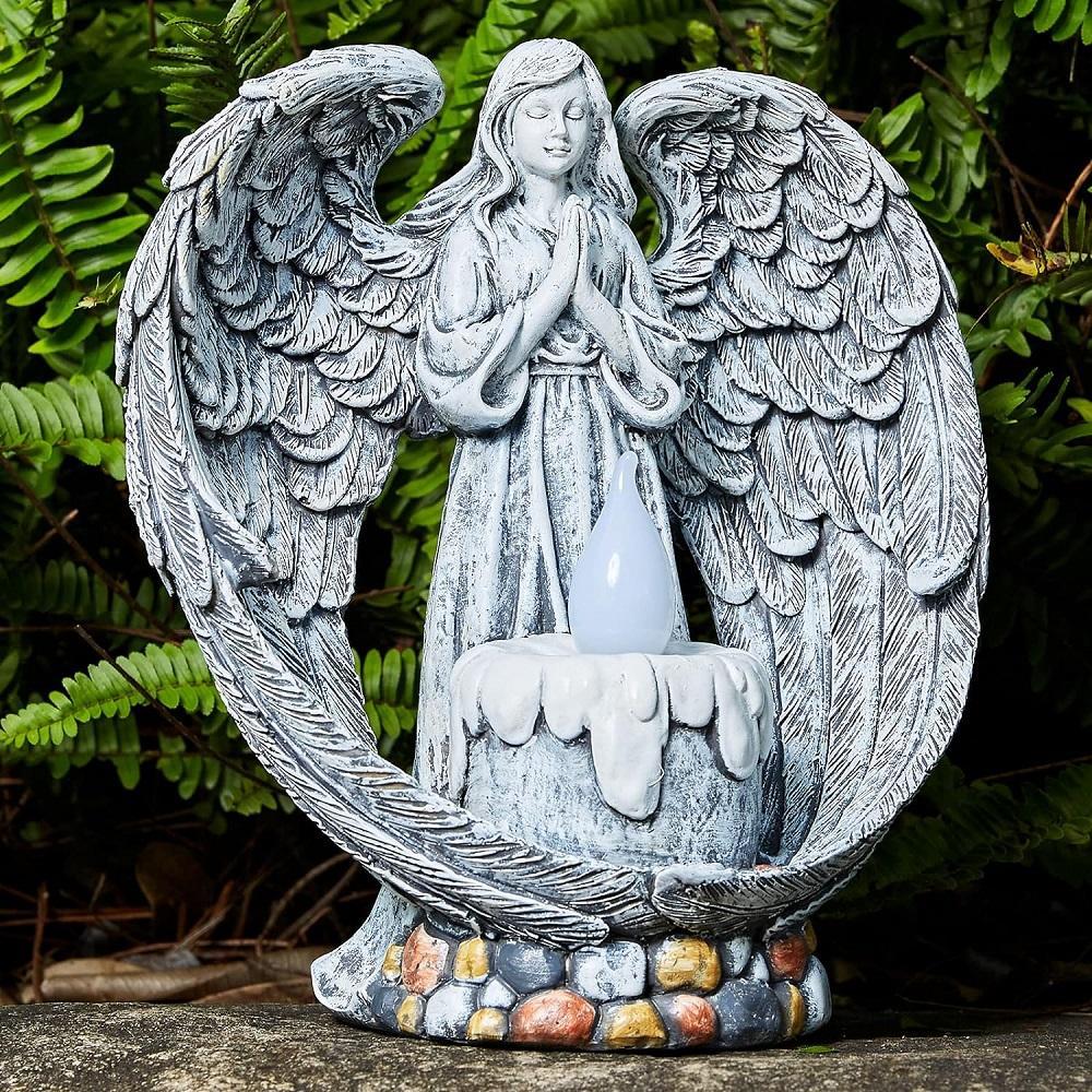 Resin Praying Wings Outdoor Sculptures