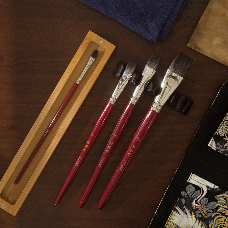 Squirrel Fur Flat Head Watercolor Brush