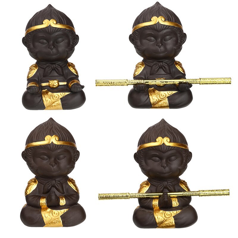 Chinese Purple Clay Kung Fu Sculptures