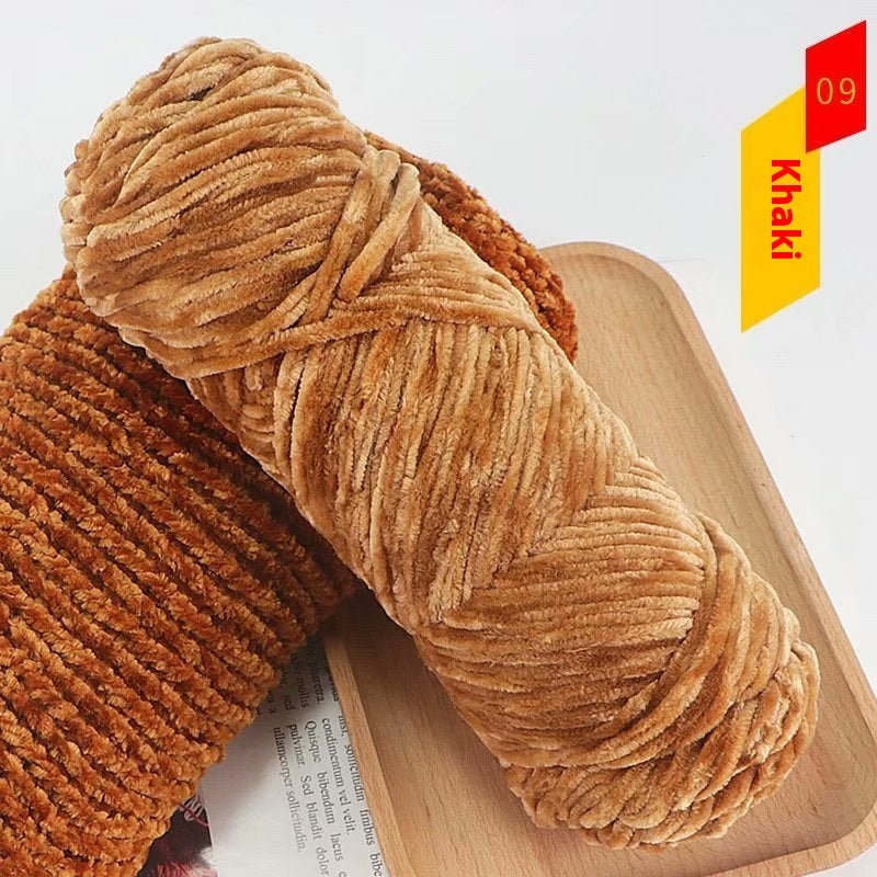 Chenille Gold Velvet Thick Knitting Wool Yarn Ball Scarf Sweater Doll Woven Material Kit