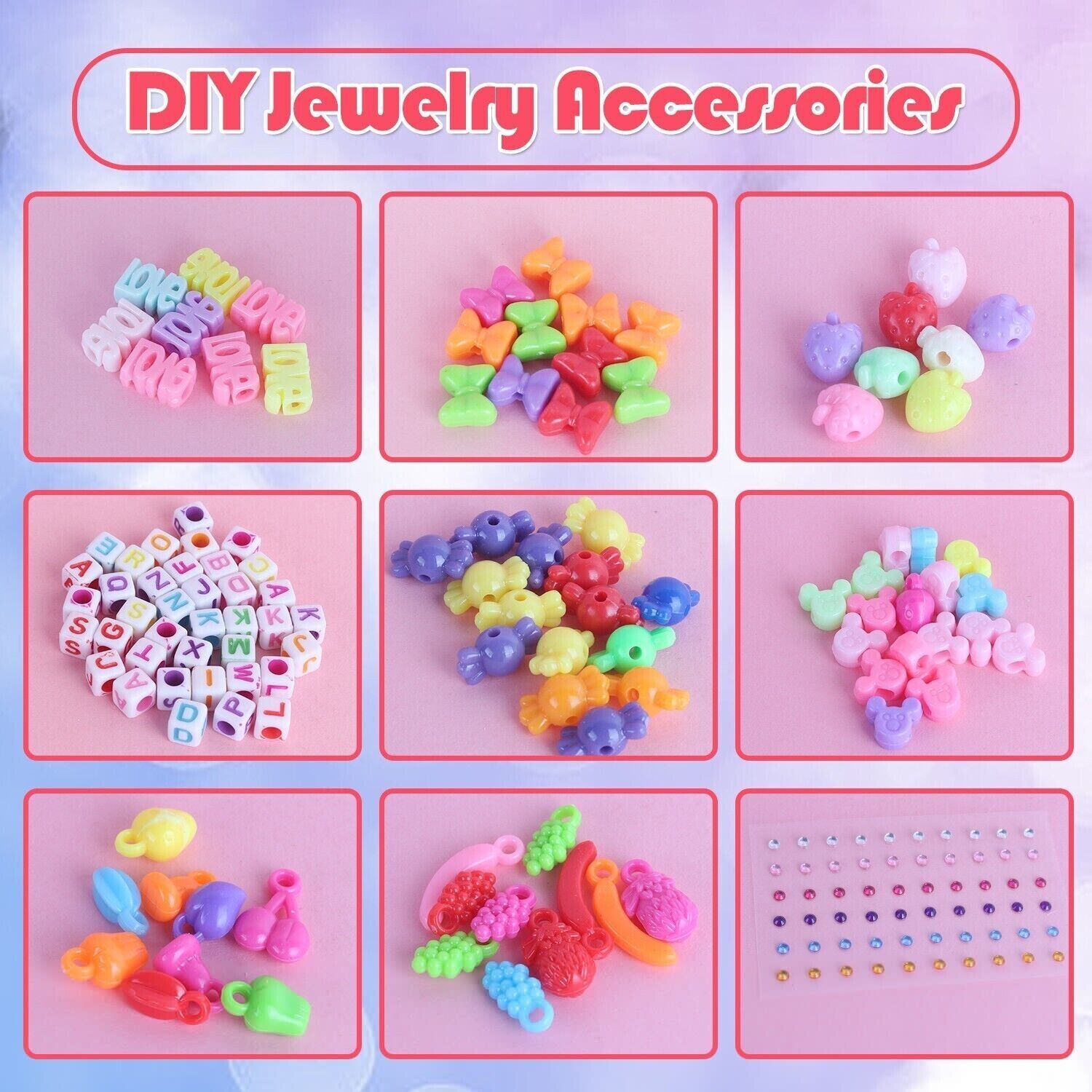 DIY Craft Kit, Jewelry Design, Necklace, Bead Toy, Kids Toy, Girl