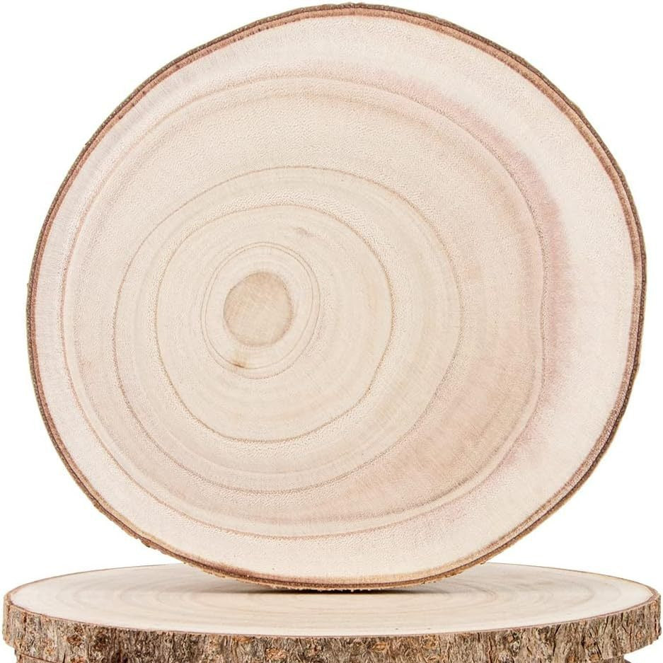 Paulownia Round Diy Hand Painting Material Handmade Raw Wood Sheet
