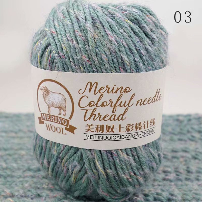 Colorful Stick Wool Knitting Needle