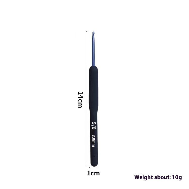 Blue Soft Handle Crochet Hook Set