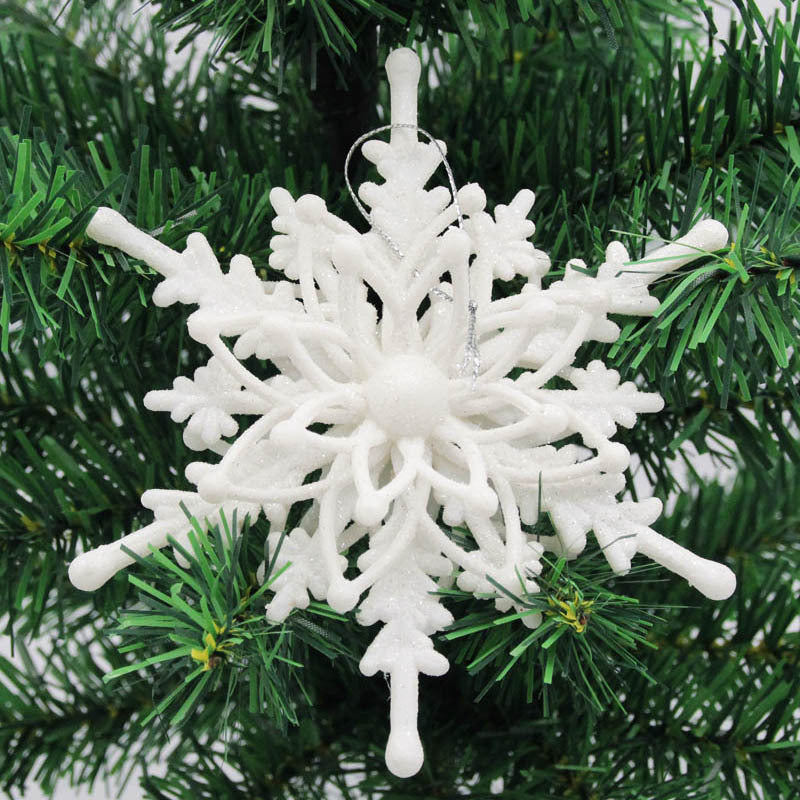Christmas Ornaments 3D Ice White Snowflakes
