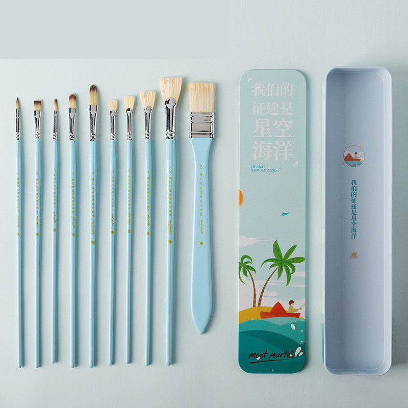 Wolf Hair Bristles Oil Paint Brush