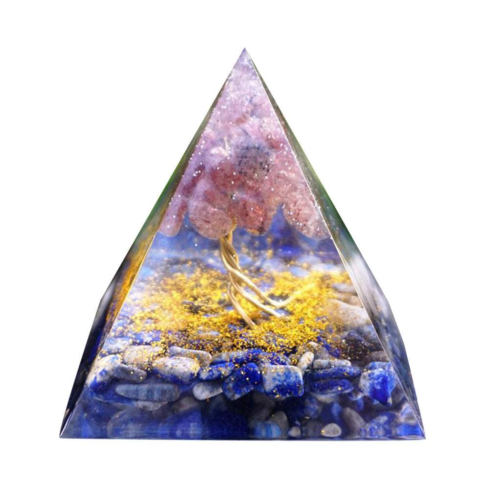 Crystal Gravel Epoxy Resin Pyramid Ornaments