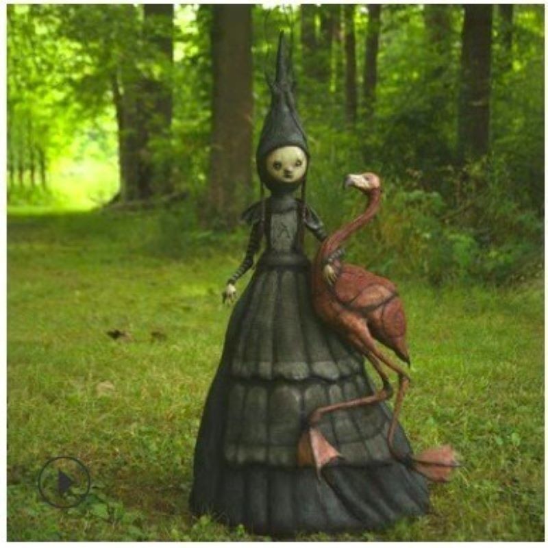 Halloween Creepy Witch Sculptures Garden
