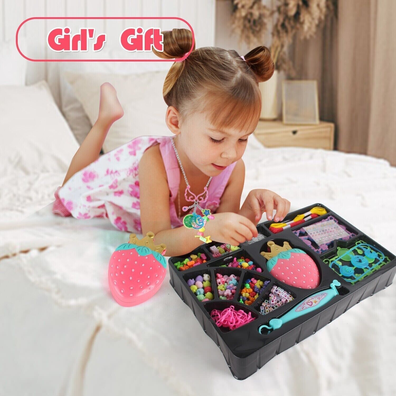 DIY Craft Kit, Jewelry Design, Necklace, Bead Toy, Kids Toy, Girl