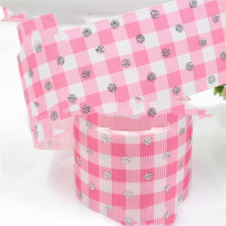 25mm Plaid Laser Silver Thermal Ribbon
