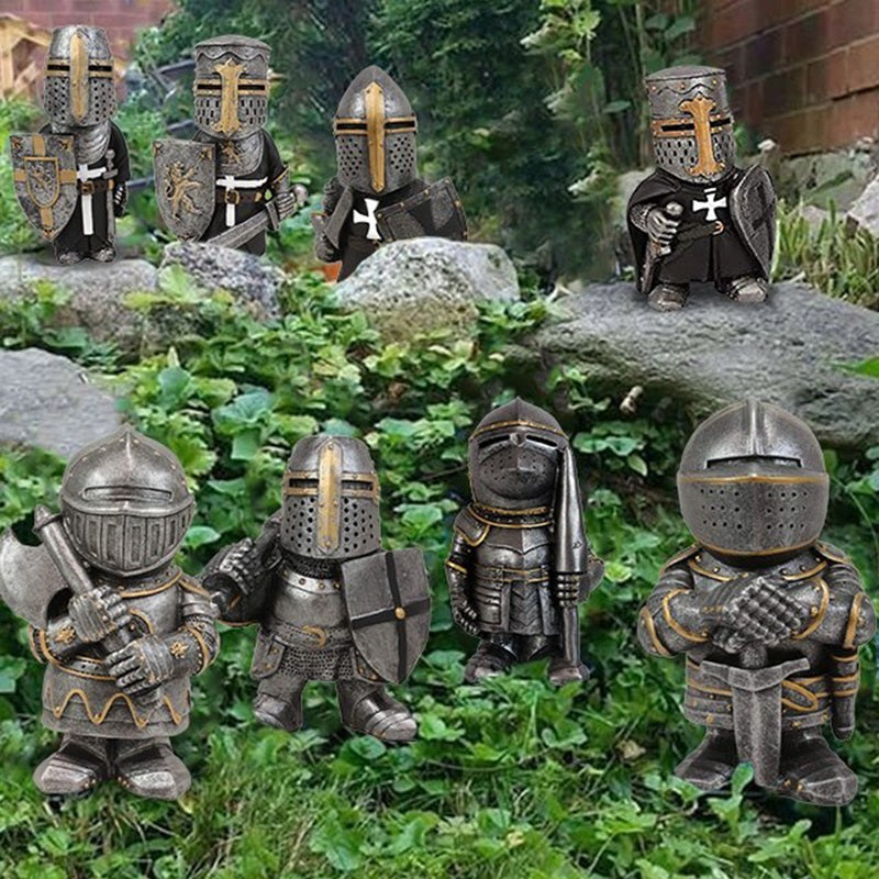 Knight Gnomes Cavalier Paladin Sculptures