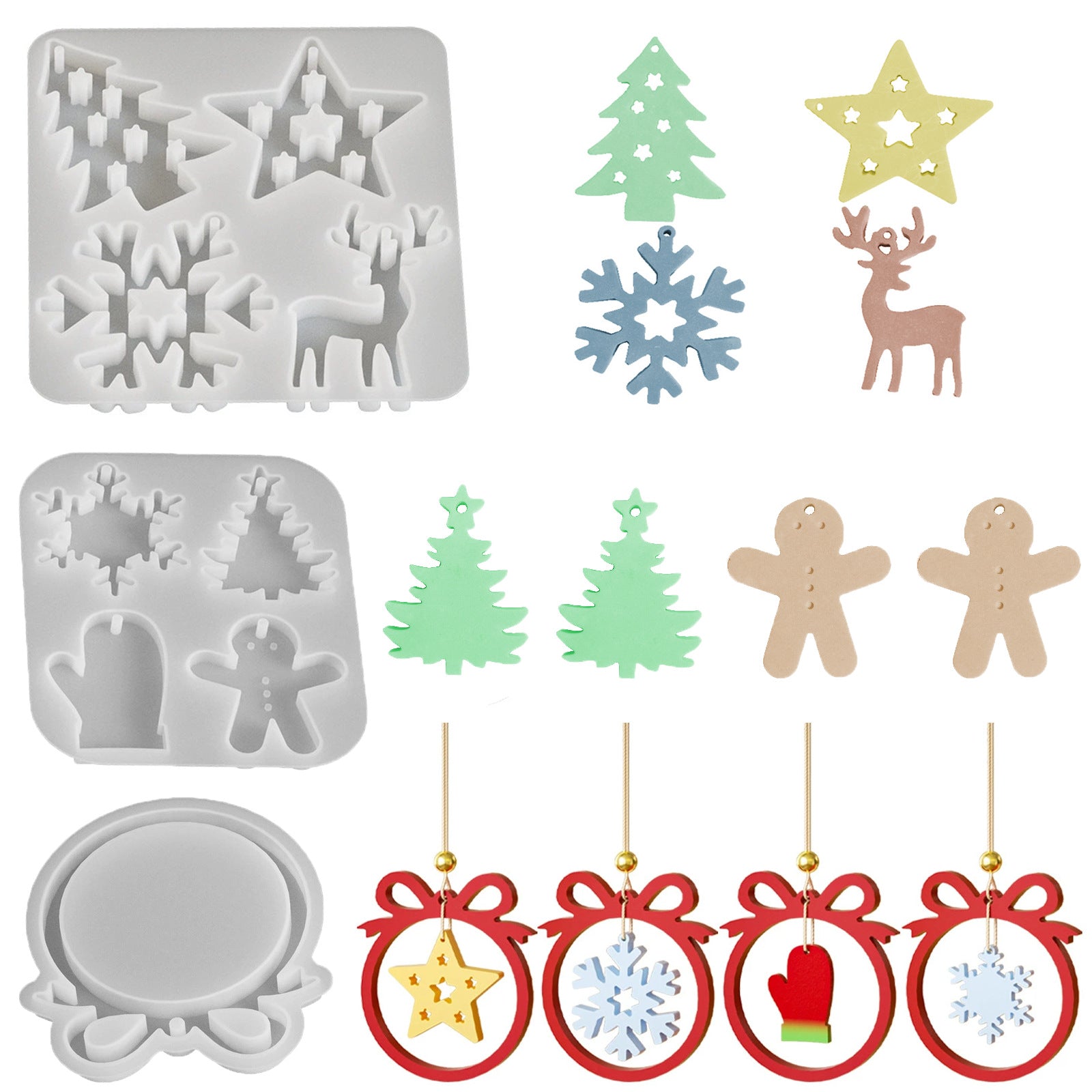 Christmas Pendant Ornaments Pendant Resin Silicone Mold