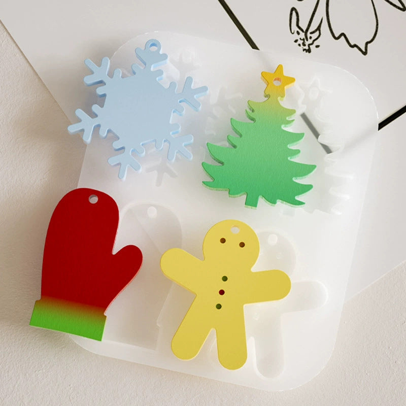 Christmas Pendant Ornaments Pendant Resin Silicone Mold