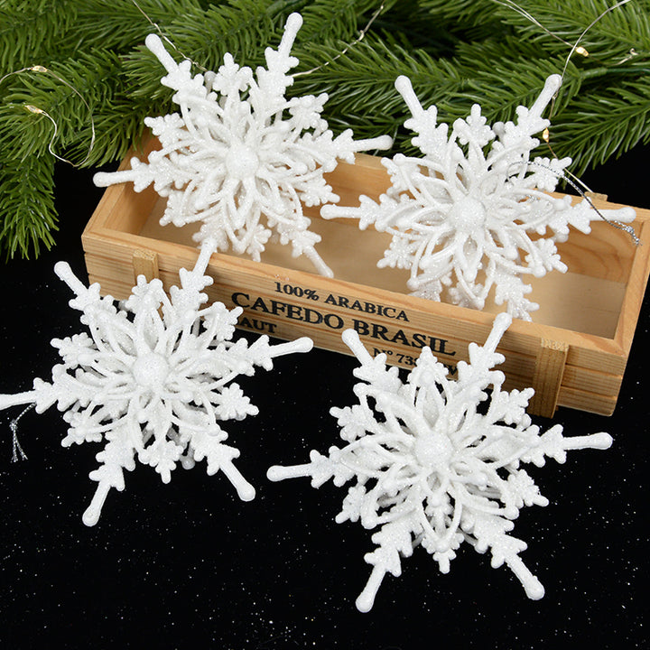 Christmas Ornaments 3D Ice White Snowflakes