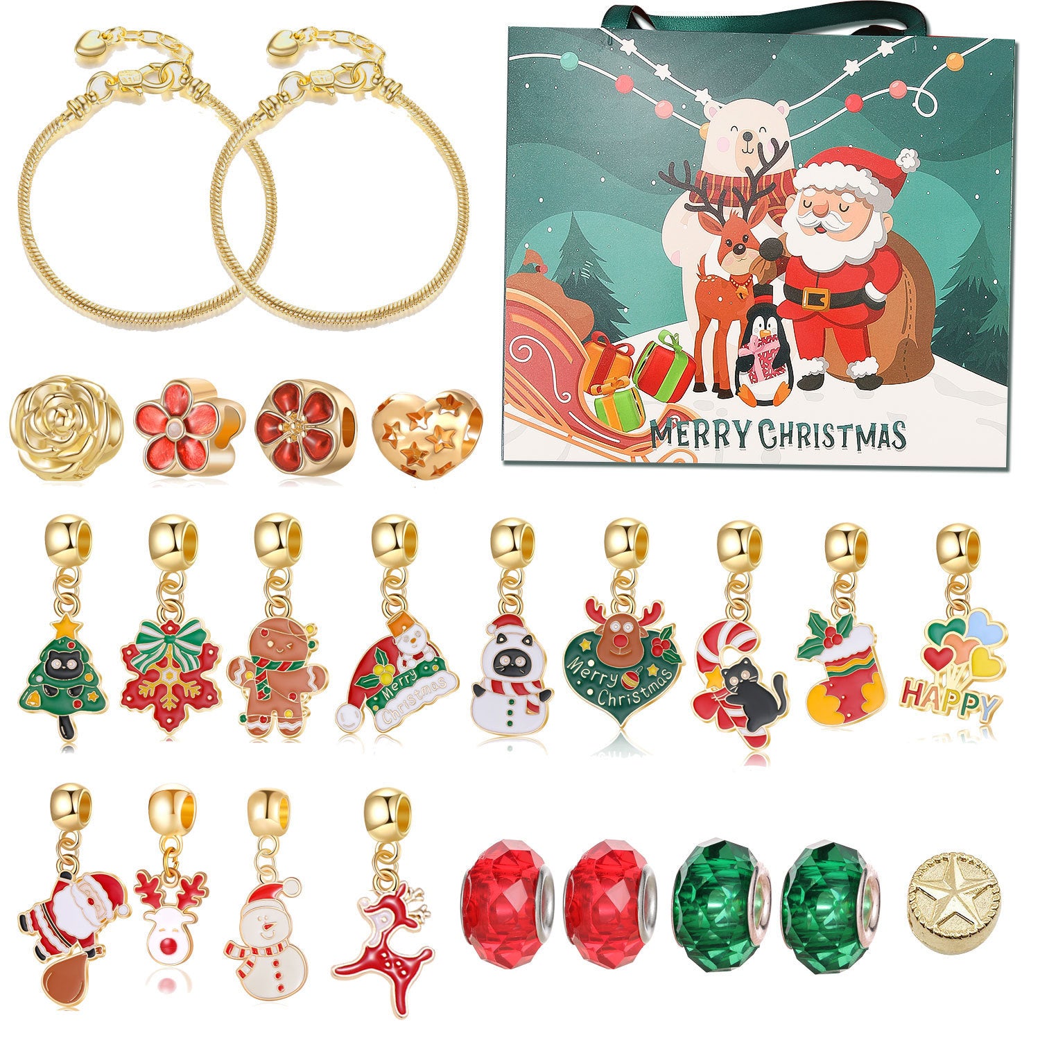 Christmas Bead String Jewelry Gift Box